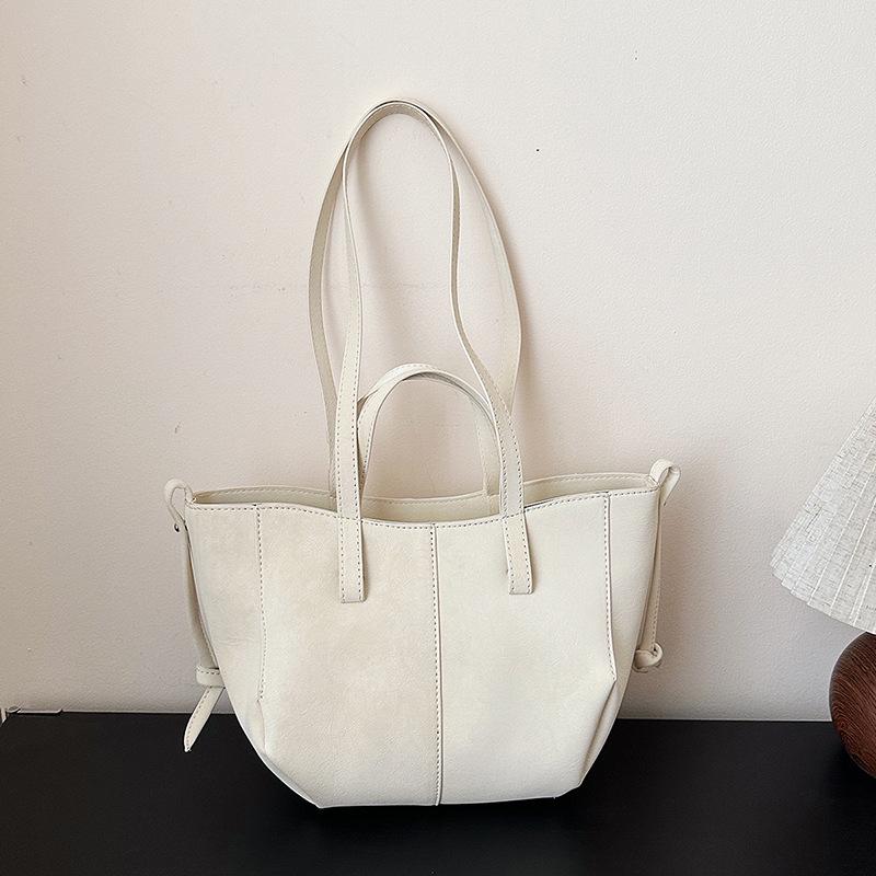 Retro Suede Tote Bag: Women's Large-Capacity Shoulder & Underarm Handbag In Lazy, Versatile Style