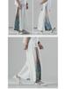 Men's Summer Ice Silk Hanfu Pants: Ancient Style, Chinese Print, Casual Nine-Point Fit