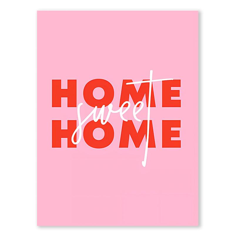 Rainbow Love Canvas Painting You Are Enough Colorful Quotes Poster Pink Wall Art For Bedroom Living Room Home Decoration