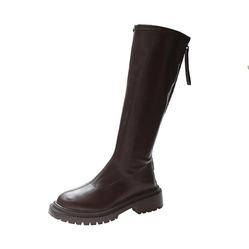 Bottes Chaussures Femmes Bottes Longues Automne et Hiver Bottes Chevalier Nouvelles Bottes\n Mince Automne Doublé Polaire Européenne et Américaine...
