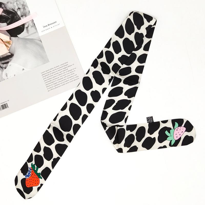 Classic New Long Small Silk Scarf, Decorative Slender Tied Bag Silk Scarf Small Ribbon Scarf Small Streamer Women's Scarf