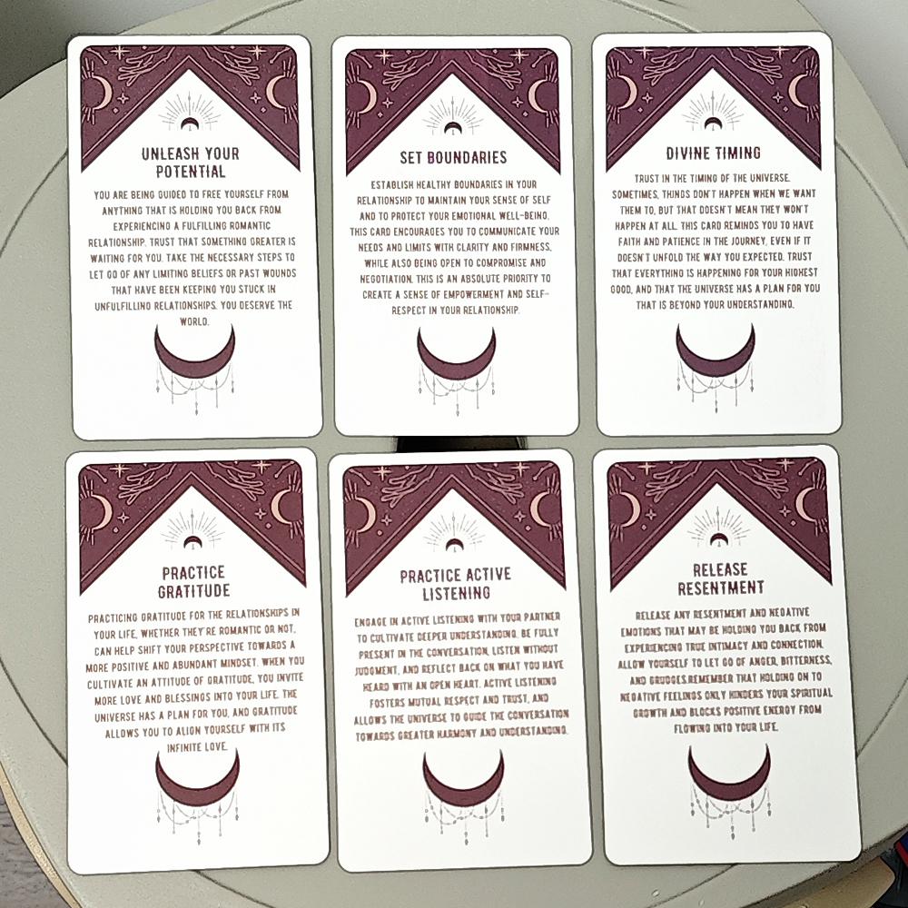 10.3*6cm Cosmic Connections Oracle Deck 54 Pcs Oracle Cards Inspired By The Universe for Love & Relationship