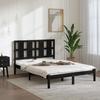 VidaXL Bed Frames Black Solid Pine Wood 140x190 Cm 3105584