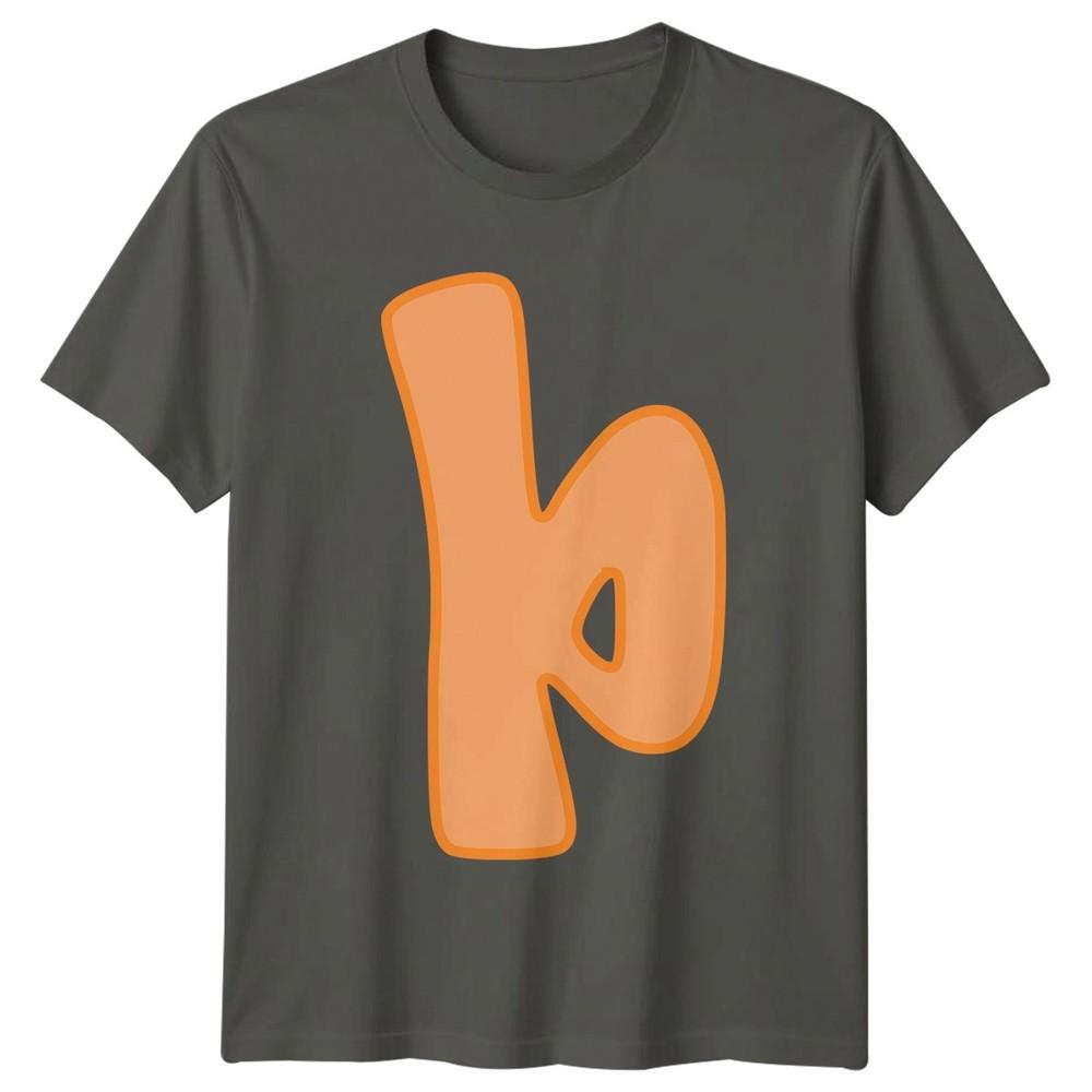 Lowercase T Alphabet Letter Unisexs TShirt Unisexs Tee Initial Graphic Unisex Top S