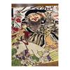 Ukiyo-e Tenugui Towel: New Edition Daikokuten Lottery Picture by Kawanabe Kyosai, 100% Cotton, Japanese Tokka Fabric, Animals