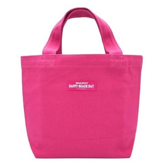 Sanrio Mini Tote Bag Hello Kitty Sunburnt Summer Lunch Walking (Pink)