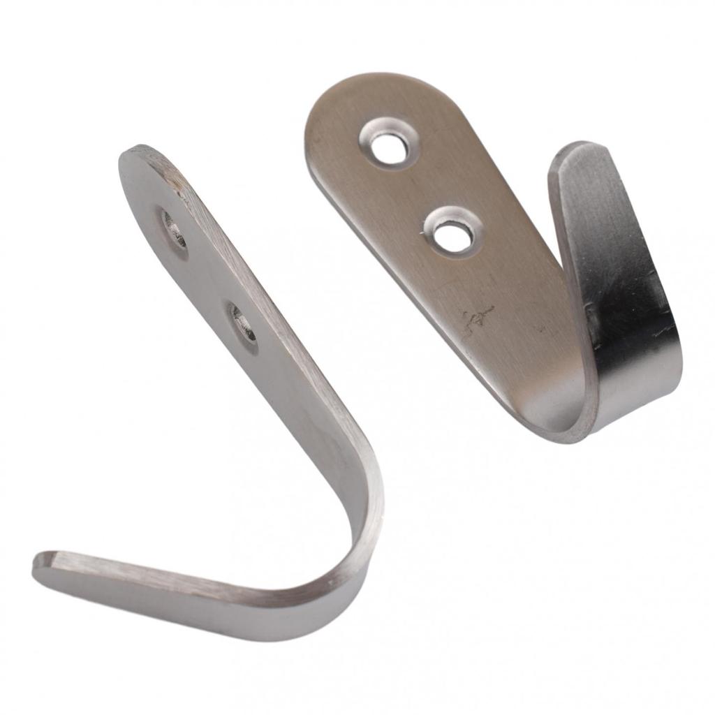 10 PCS Solid Stainless Steel Wall Mount Single Hook Heavy Duty Rustproof Coat Hanger