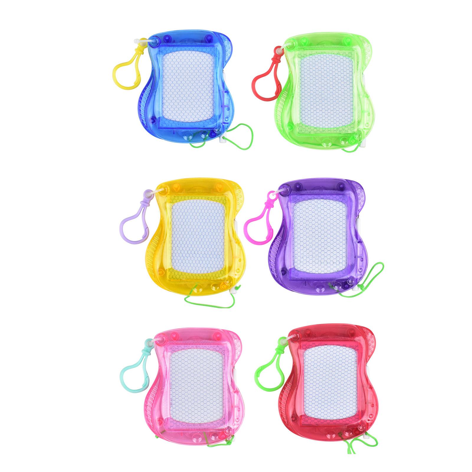 Set of 6 Small Erasable Drawing Pad Keychain Multifuntional Magnetic Drawing Board Keyring Doodles Board Key Ornament 1