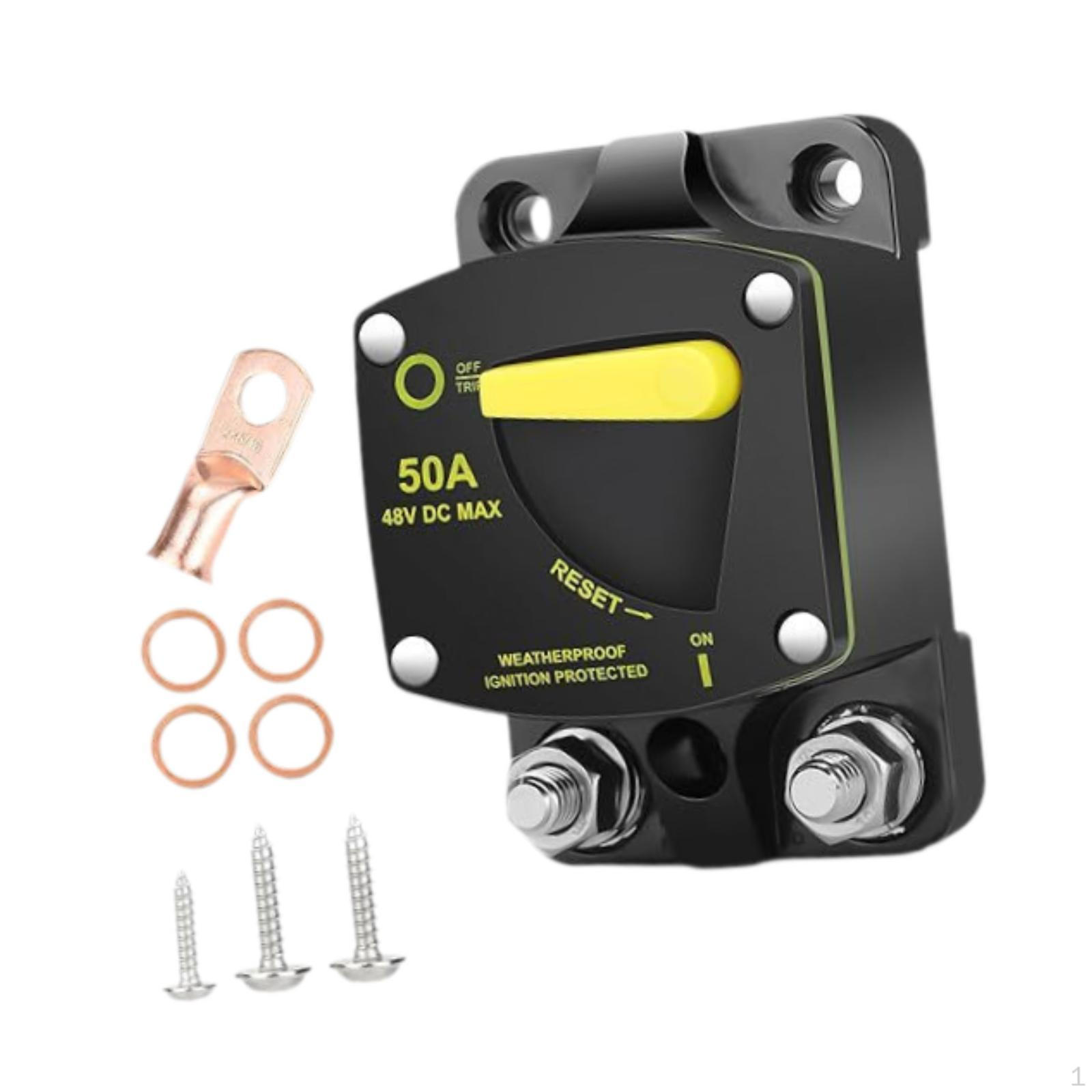 

Circuit Breaker Box with Reset Switch for Vehicles 12V-48V DC 150A