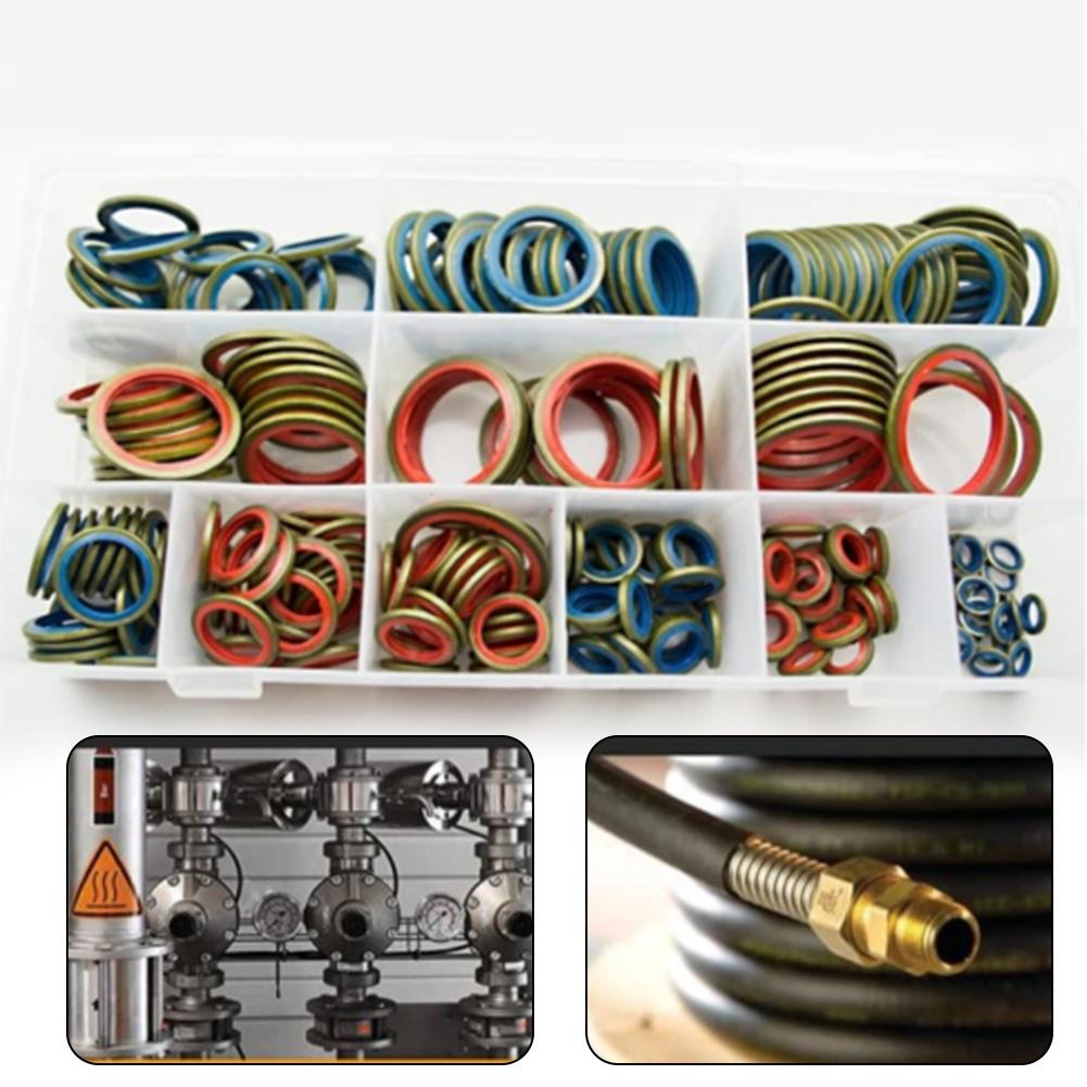 Easily Fix Leaks with 100pcs/ 245pcs Assorted Sealing Gasket Set for Repairs