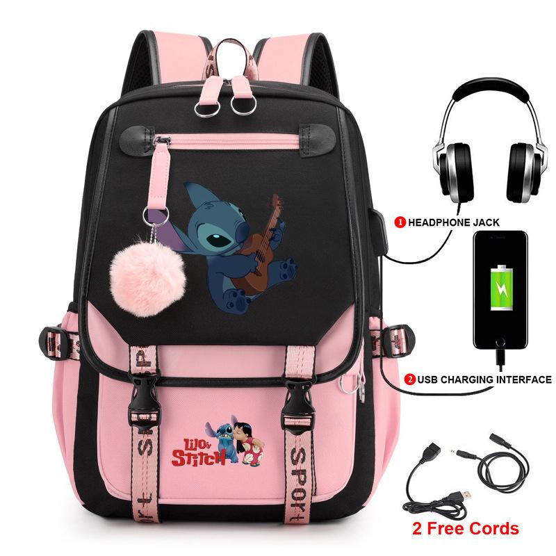 Backpack Student School Bag Fashion Backpack Usb Computer Bag Large Capacity Burden Reduction School Bag