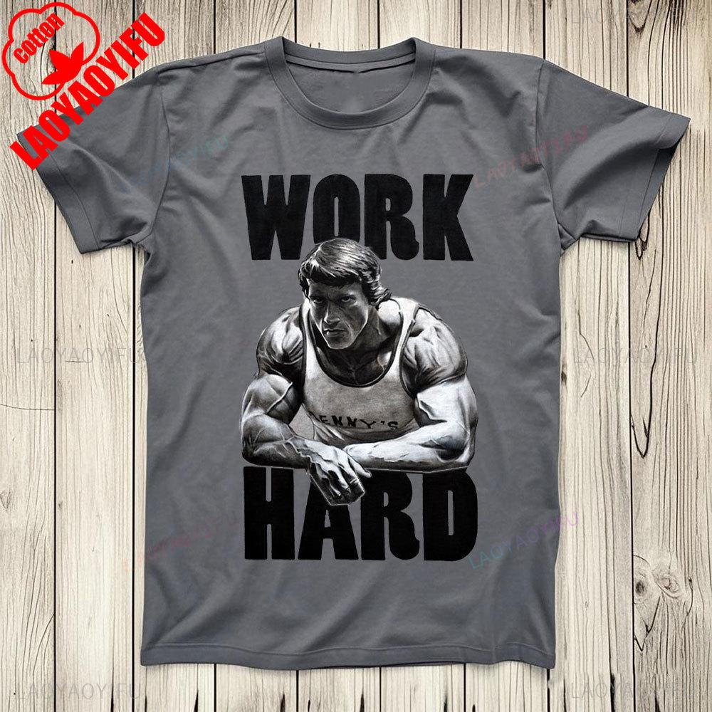 Arnold Schwarzenegger Nikdy se nevzdávej GYM Motivace Top Tričko Bestseller Narozeninový dárek Muži Ženy Unisex Tričko