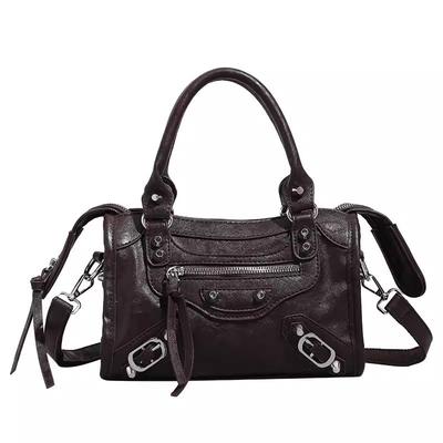 Fashion Biker Bag for Girls, New Small Design Crossbody Shoulder Bag, Heavy Duty Studded Decor Women's Handbag, Stylish and Versatile Less