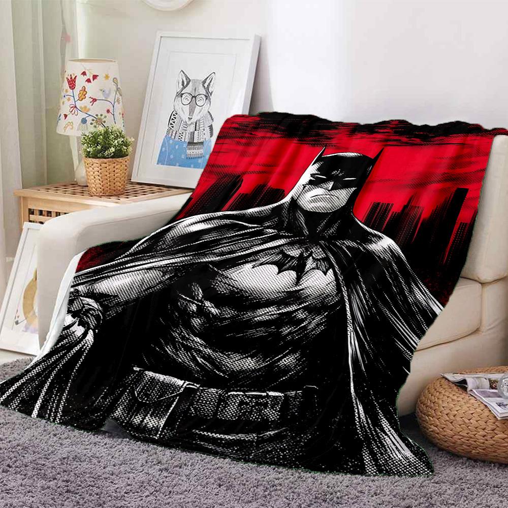 1pc batman, superhero Blanket Lightweight Flannel Throw For Sofa, Bed, Travel, Livingroom, Office, Couch, Chair, And Bed