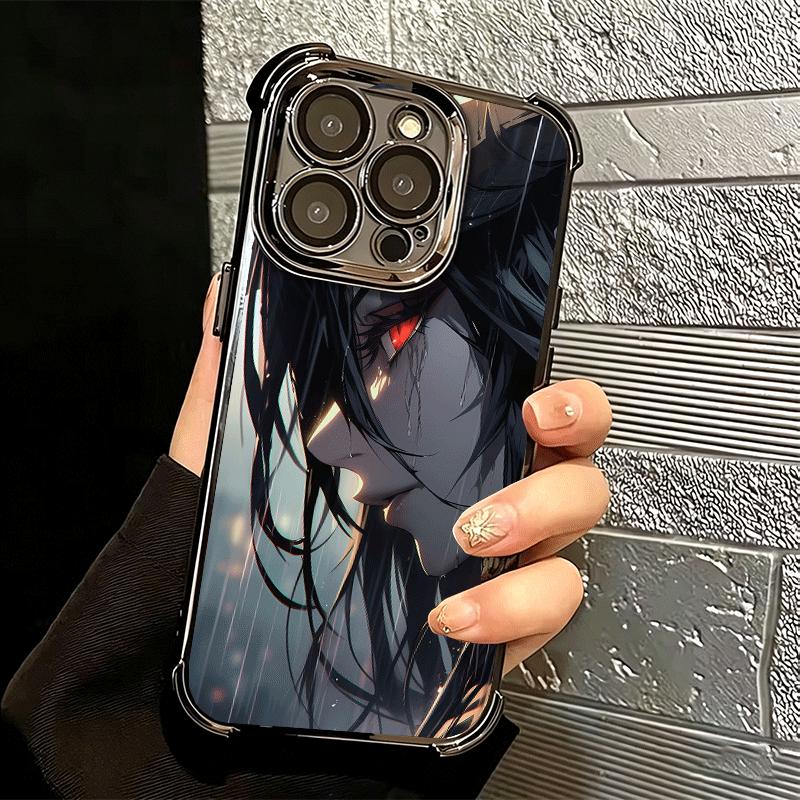 Albedo O-Overlords Anime Plating Phone Case For Iphone 16 17 Pro Max Air 16E 14 15 Plus 12 13 Mini Anti-Fall Airabag Cover