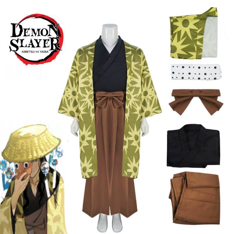 Demon Slayer Stahl Tetsuro Cosplay Kostüm mit Polyesterstoff für Anime Rollenspiel
