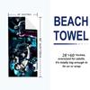 Evil Zombie Game Print Beach Towel, Large Soft Quick Dry Towel for Beach Camping Swimming