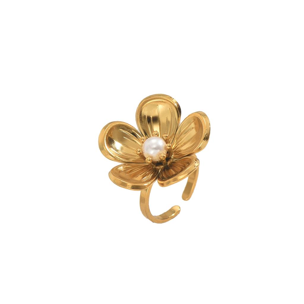 2025 new style women's ring personalized opening set pearl ring versatile index finger ring women's jewelry