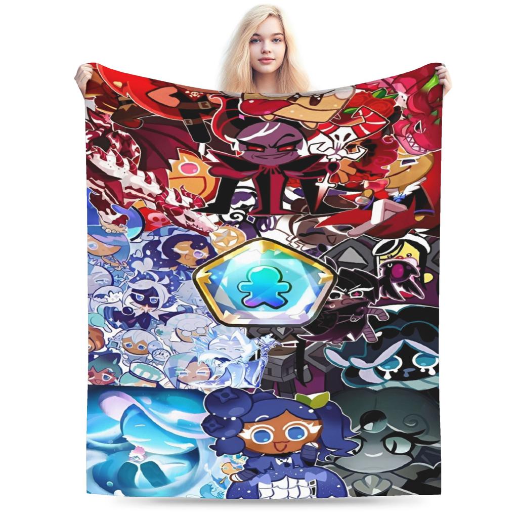 Cookie Run Kingdom Decke Picknick Flanell Bettwäsche Überwürfe Für Wohnzimmer Warm Weich Personalisierte Tagesdecke Geburtstagsgeschenk