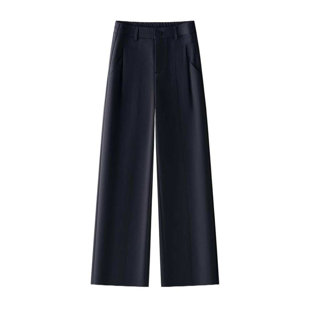 Hengyuanxiang Damen Baumwolle Hohe Taille Schlankmachende Weitbein-Hose - Elastisch, Lässig, Fließender Anzug für Frühling/Herbst