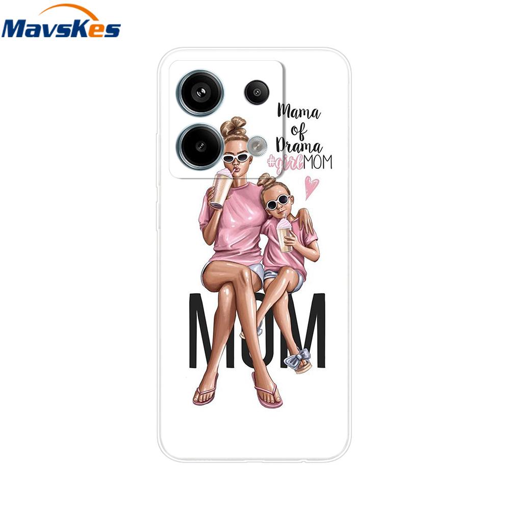 Handyhülle Für Xiaomi Redmi Note 13 Pro 5G Rückseite Niedlich Stoßfest Weich Klar Silikon TPU Für Redmi Note13 Note 13 Pro Funda