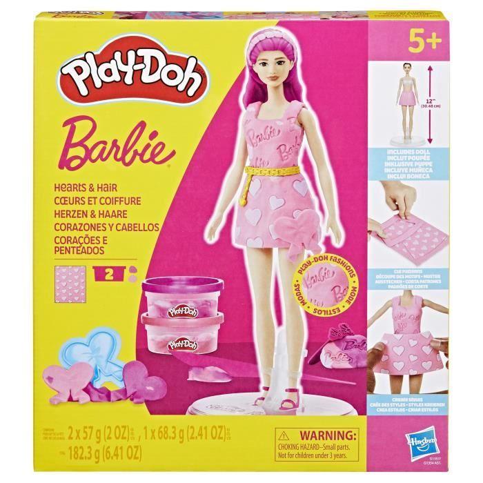 Play-Doh Barbie Hearts and Hairstyle, Modeling Clay Set