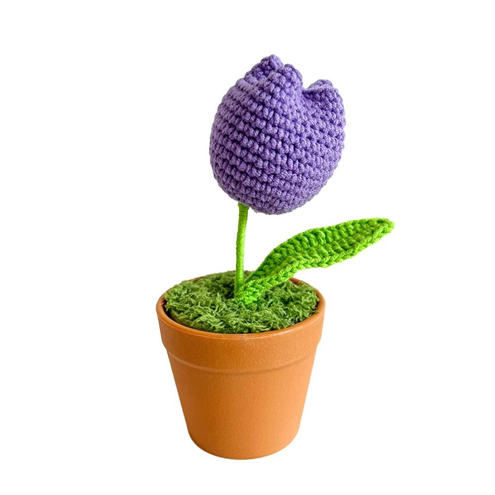 Dekoracyjny Wełniany Kwiatowy Doniczka do Tworzenia Przytulnego Wnętrza