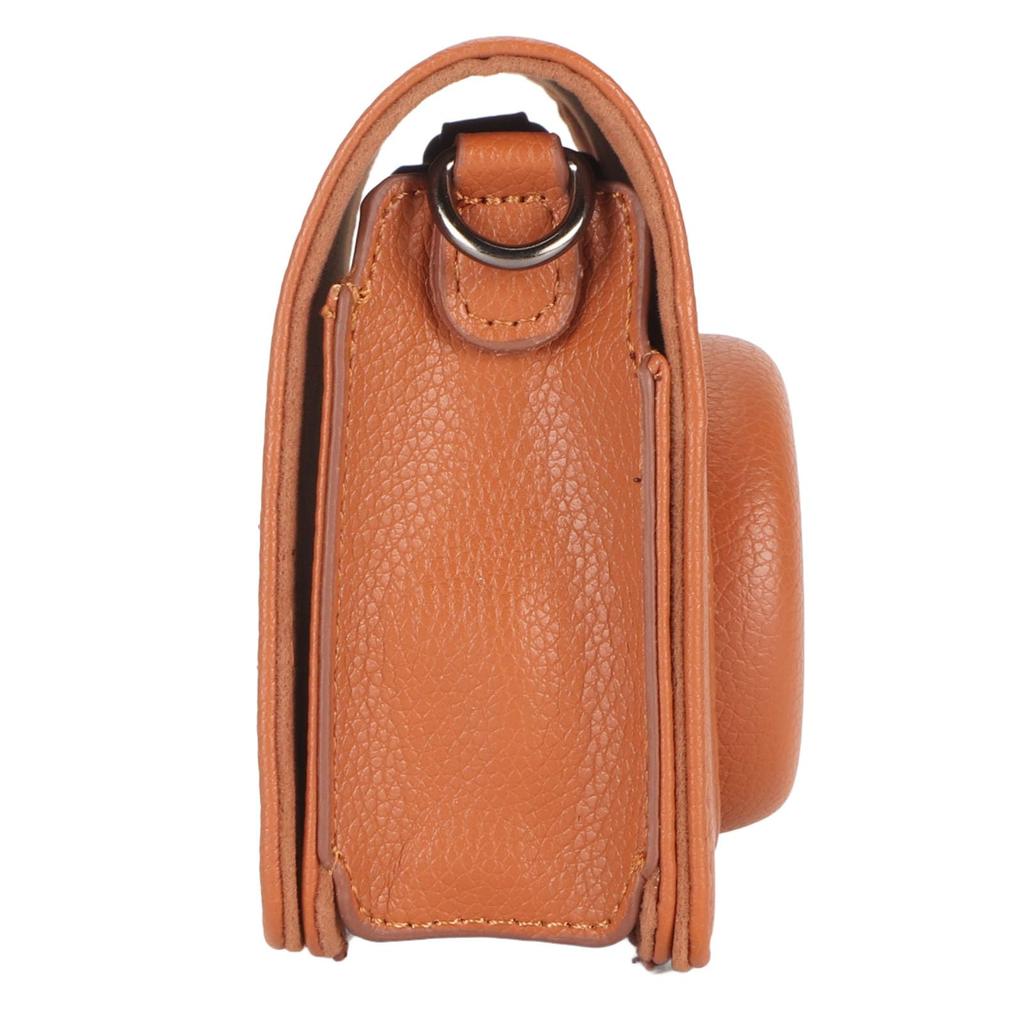 PU Leather Camera Case for Mini for Polaroid Mini EVO Hybrid for Instant Film Detachable with Shoulder Strap EVO, Camera, Design, (BROWN)