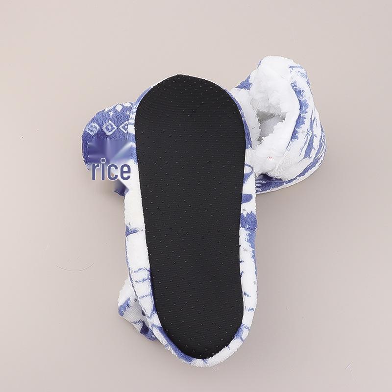 Świąteczne skarpety podłogowe z reniferami dla dorosłych