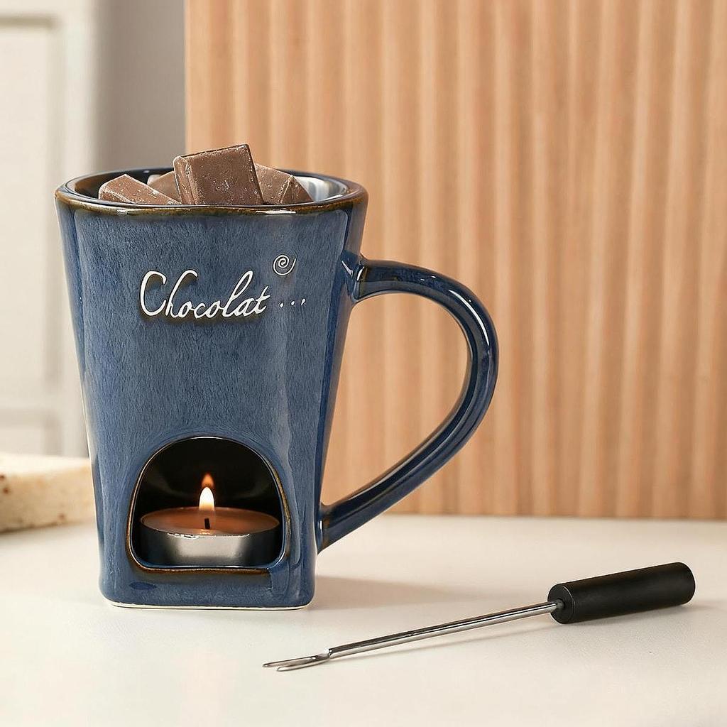 Chocolate Fondue Mug Kitchen Appliances Birthday Home Snack Butter Warmer Wedding Dessert