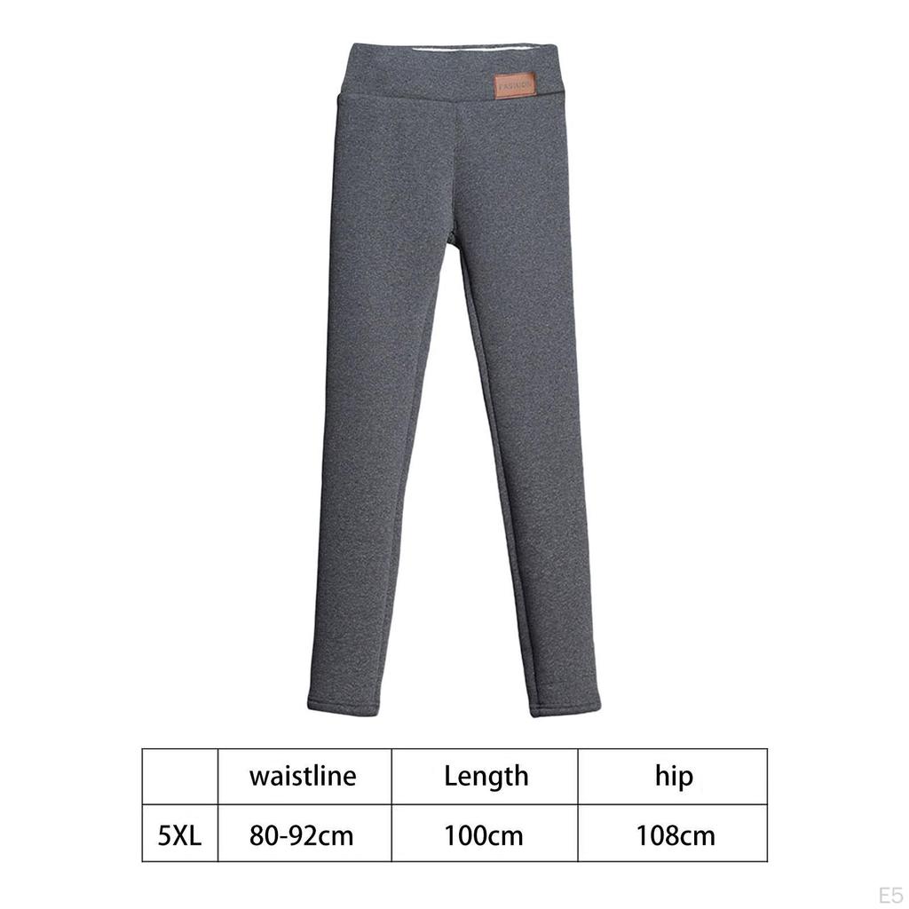 Women Winter Leggings Thermal Pants Elastic Trousers Workout Warm Yoga Thick Tights for