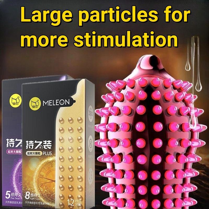 Prezervative Super Dotted Spike Prezervative din Latex Natural Dot Penis Sleeve Prezervative pentru bărbați Întârzierea contracepției sexuale Jucării sexuale intime pentru adulți