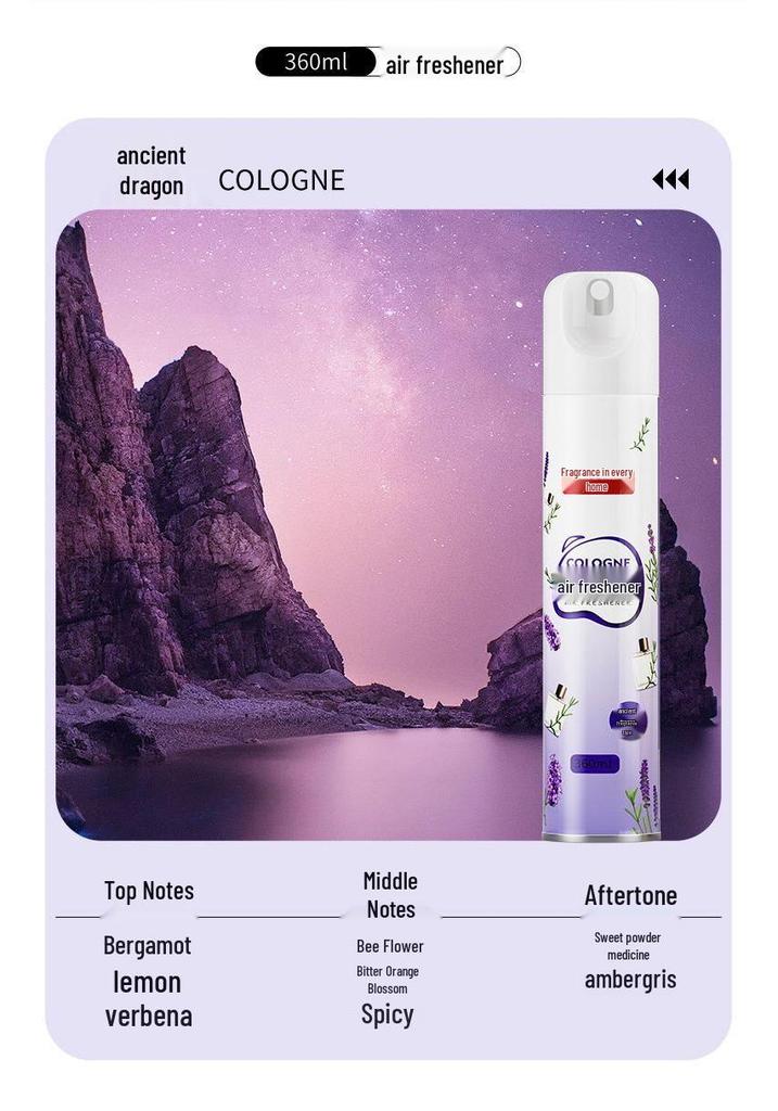 360ml Air Freshener Spray - Long-lasting Aroma for Home, Bedroom, Bathroom, and Odor Removal