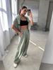Women's Trousers PEONY Palazzo No. 1 7XL Green (2409242-60-62:185)
