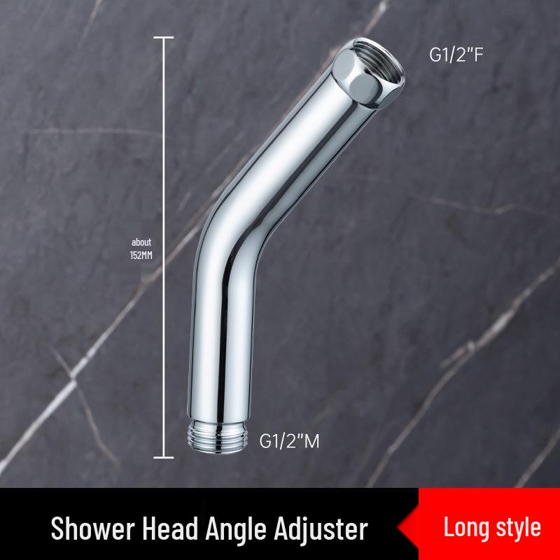 Adjustable 5-Degree Split Angle Copper Elbow Handheld Shower Head with Rotating Top Spray