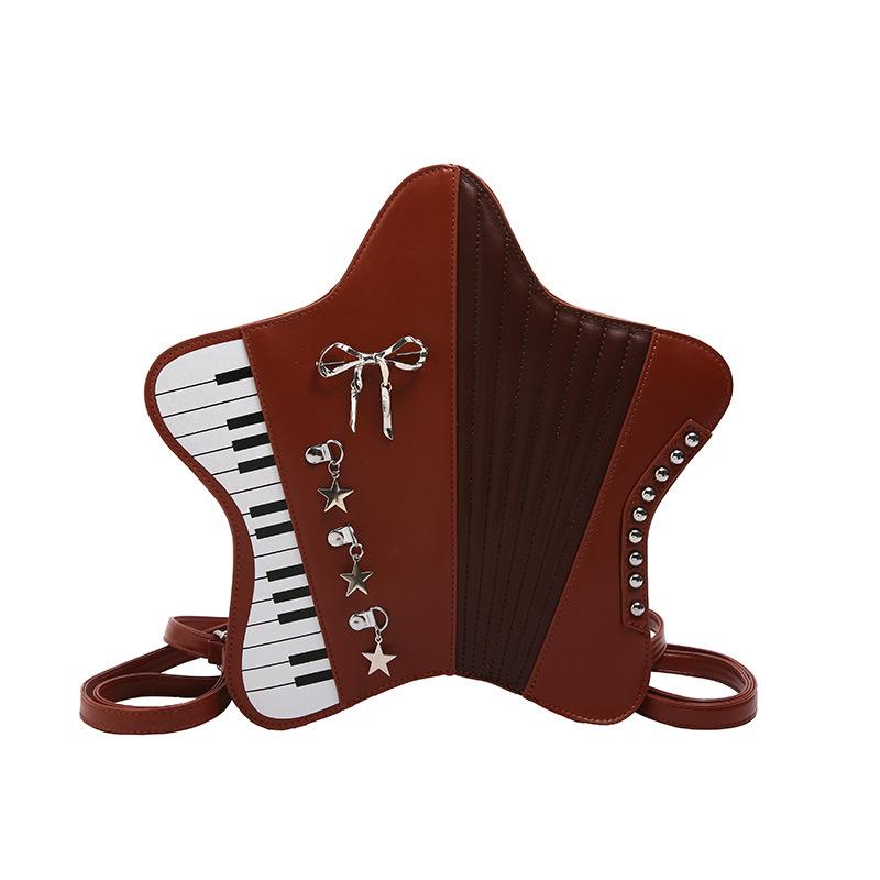Niche Versatile Five-pointed Star Bag 2025 New Literary and Retro Piano Modeling Shoulder Bag Ins Trendy Messenger Bag