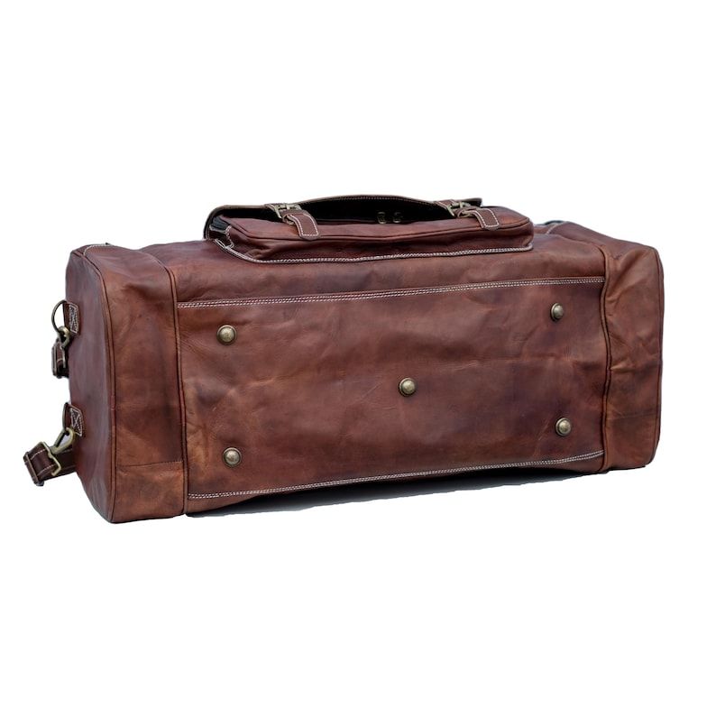 Classic Duffle for Him or Her Handmade Travel Luggage Vintage Leather Weekender Bag