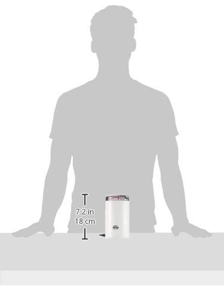 Kalita Electric Coffee Grinder CM-50 W with Measuring Spoon, White, 43015