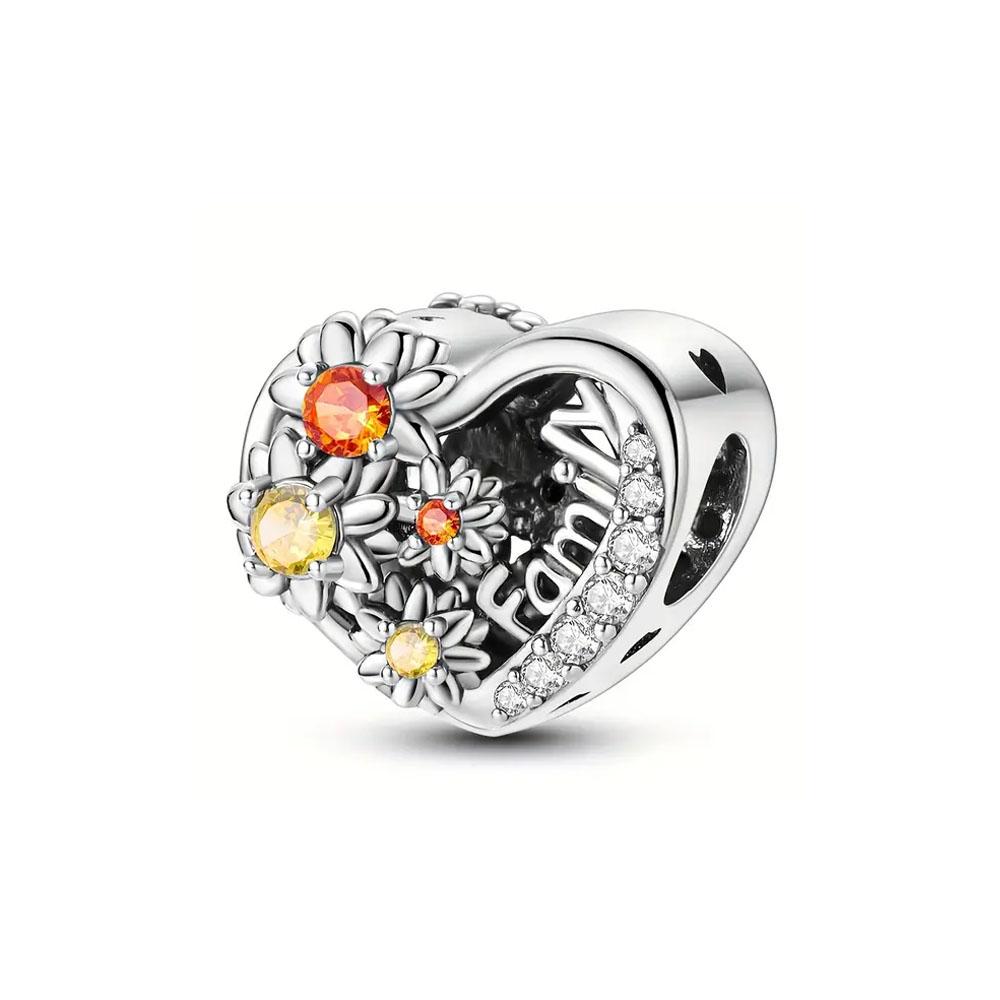 Nieuwe Koperen Accessoires Veer Hanger Bedel Zonnebloem Hart Kralen Passend voor Originele Armband Sieraden Voor Cadeaus