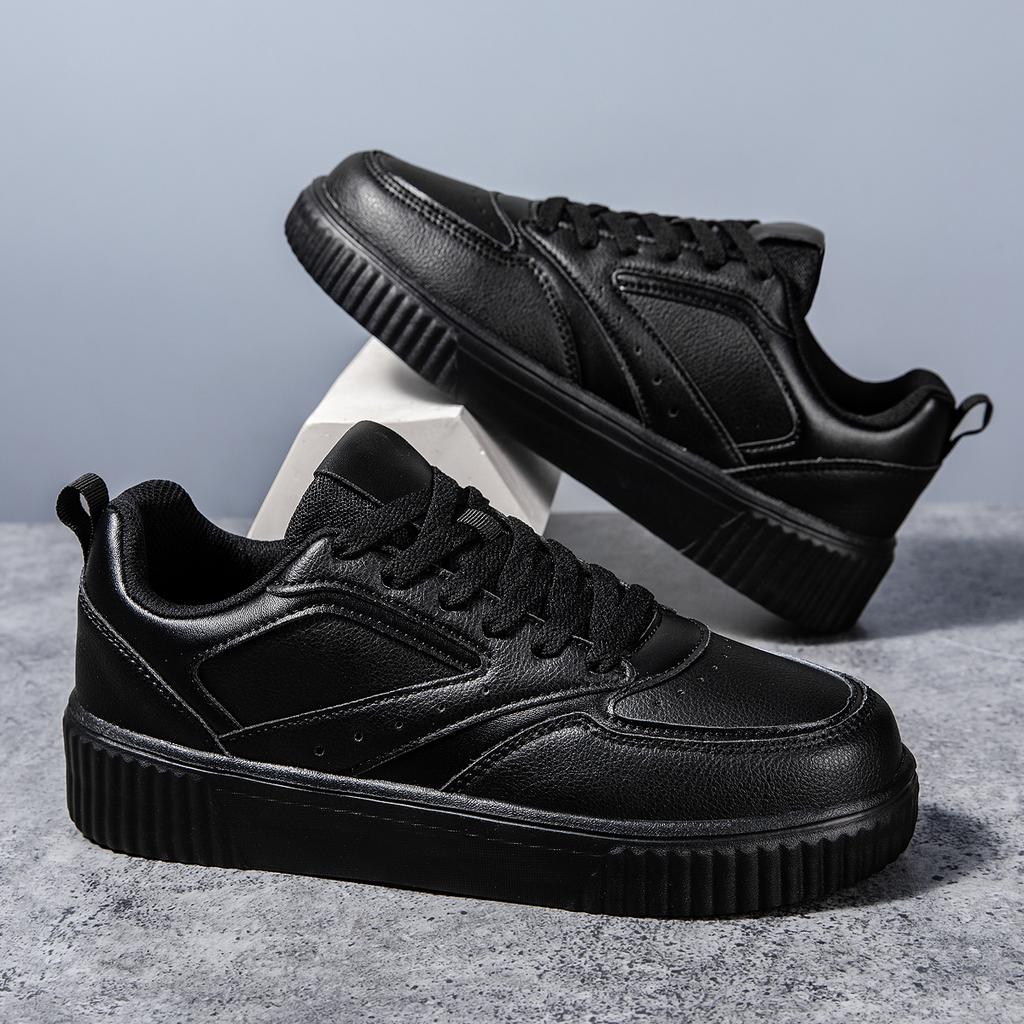 The New Four Seasons for Explosive Classic Leather Casual Shoes Board Shoes Thick Sole