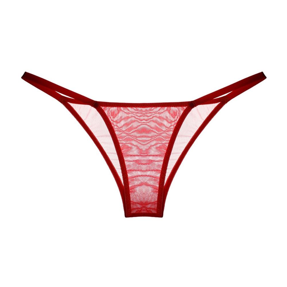 Womens See Through Mini Thongs Lace Mesh Sheer G-String Ultra-thin Panties