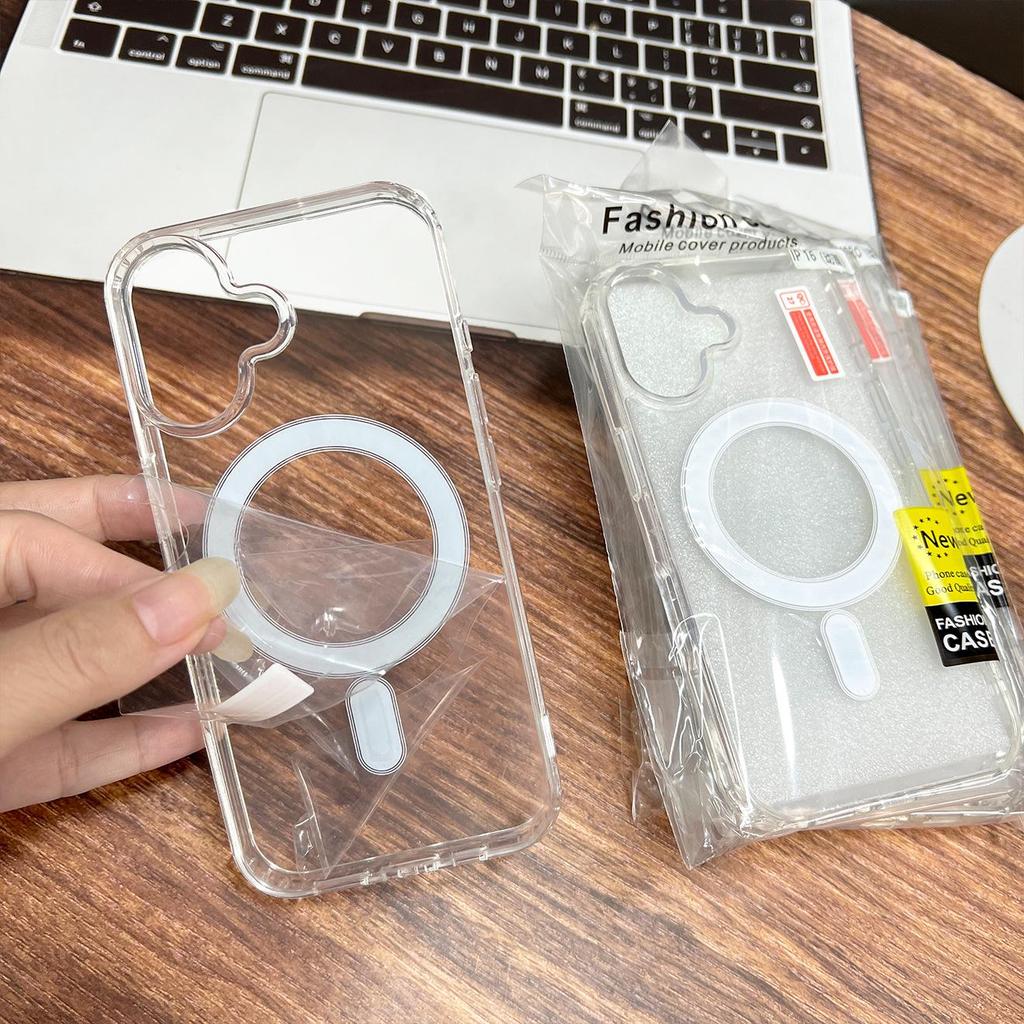 iPhone 17 MagSafe-Compatible Clear Case with Anti-Drop Protection for 13/14/16 Plus, Features Animated Pop-Up Design.