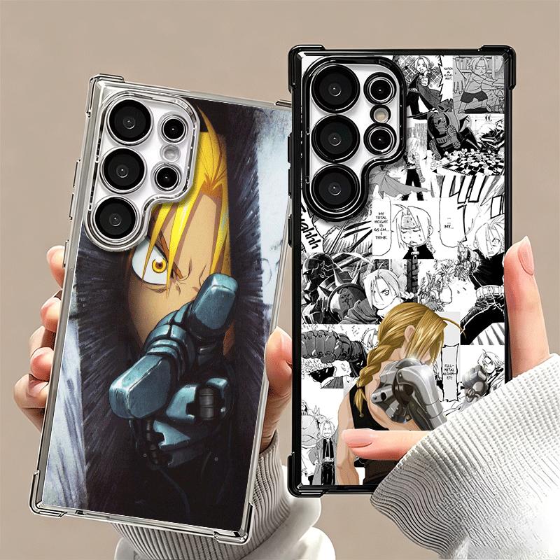 F-ullmetal A-Alchemist Anime Plating Phone Case For Samsung Galaxy S24 S25 FE S26 Edge S23 Ultra S22 S21 Plus S20 Anti-Fall Aira