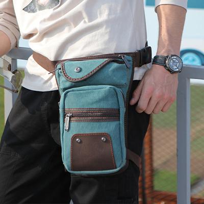 Yeni Avrupa ve Amerikan Retro Açık Hava Spor Bacak Çantası Kanvas Bel Paketleri Moda Erkek Haberci Çantası
