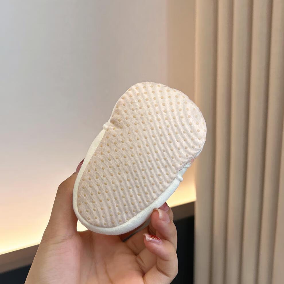 Baby Girls' Velvet Cotton Shoes: Soft Sole, Elastic Band, Non-Slip Shoe Covers for Autumn/Winter (0-1 Year)