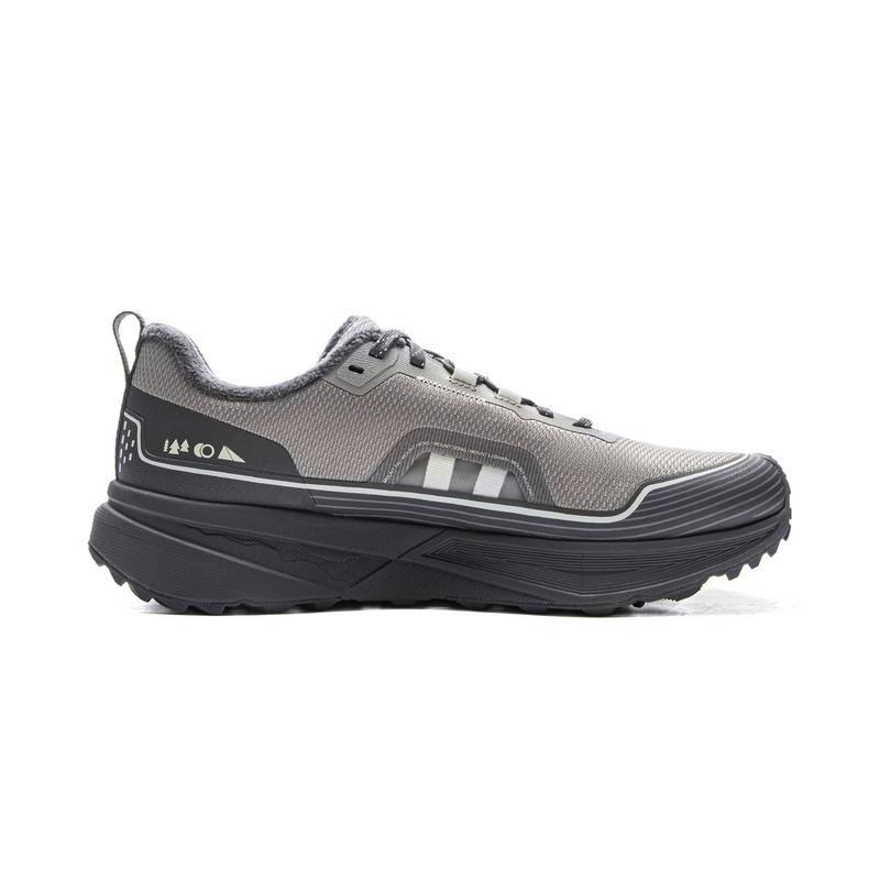 Li Ning Outdoor CF Fleece Fashion Simple Shock Absorbing Wear Resistant Hiking Shoes Unisex Hiking Shoes Gravel-Grey Cold-Sand-Black AHCV085-12