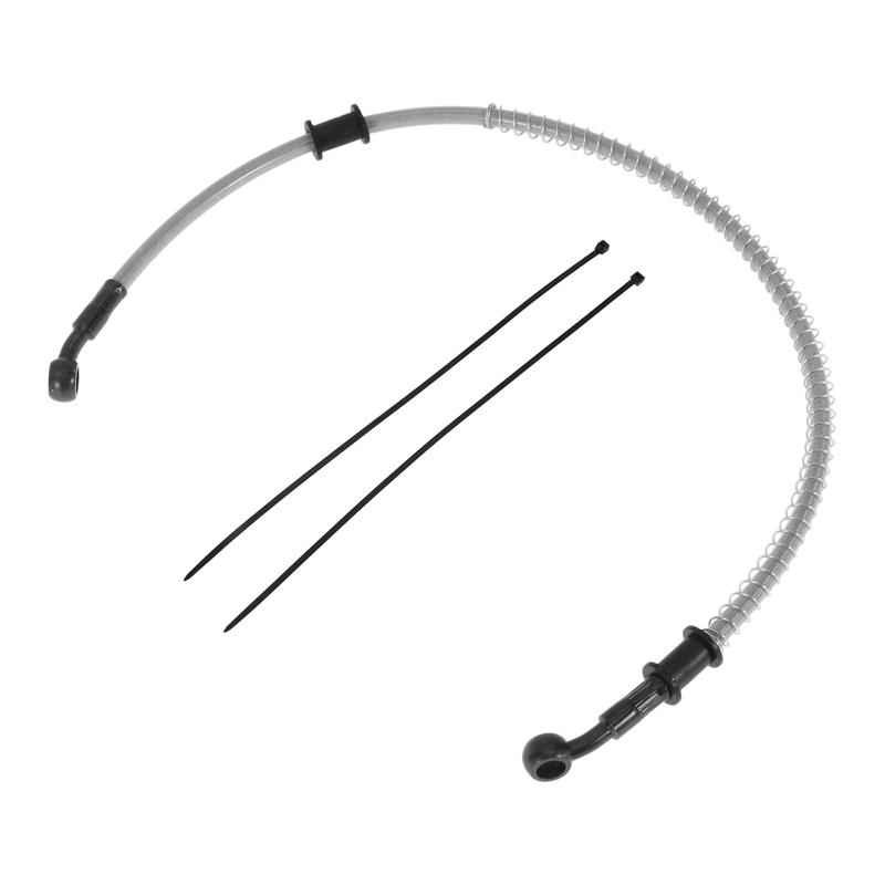 Motoforti 60cm Motorcycle Brake Clutch Oil Hose Line Silver Tone