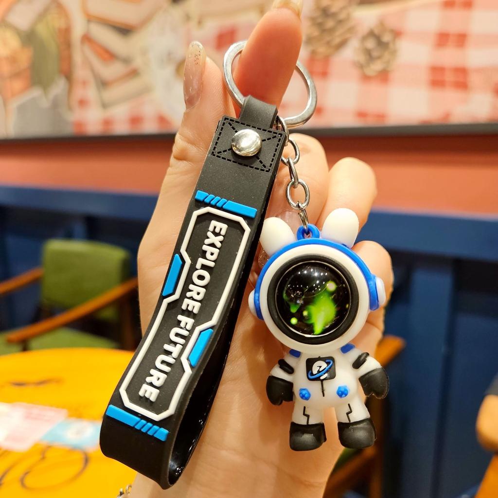 Reise zum Sternenhimmel Hase Astronaut Schlüsselanhänger Kreativer Auto-Schlüsselanhänger Anhänger Paar Geschenk Puppe Taschenanhänger