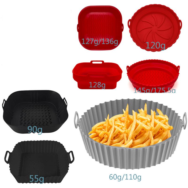 

Food-Grade Oil-Proof Silicone Air Fryer Baking Mat, High-Temperature Resistant, 60g, Foldable for Oven and Microwave Use Anti-scald Clip (single) specify color
