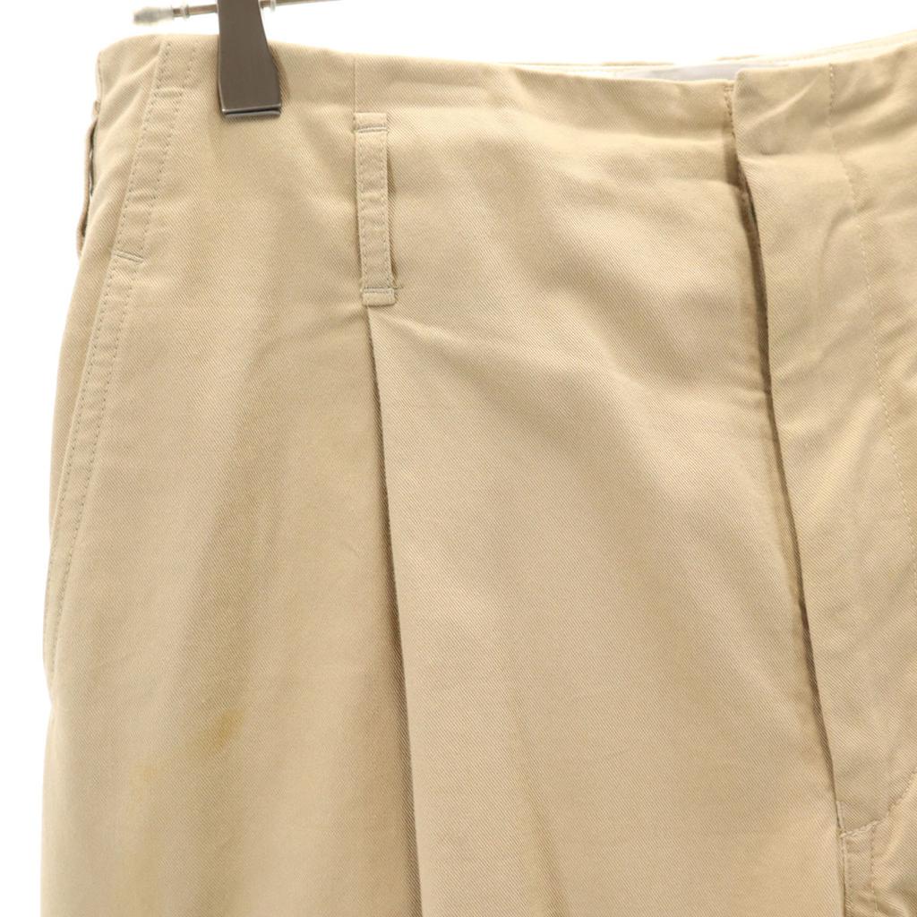 PORT BY ARK Made In Japan Tuck Wide Pants 2 Beige Men's Used
